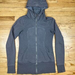 Lululemon Scuba Hoodie Jacket Full Zip Grey Womens Long Sleeve